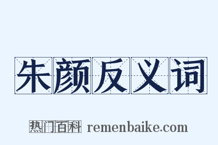 朱颜反义词是什么意思的图片